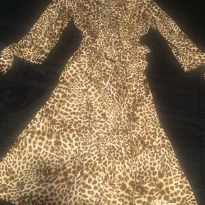 Calvin Klein Leopard Print Brown and Black Dress
